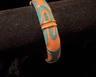Vintage Enamel Bangle Bracelet