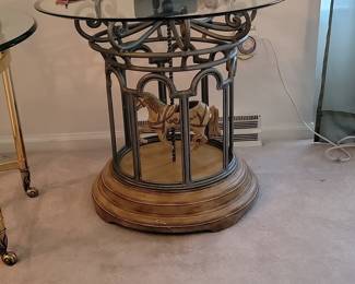 Vintage Carousel Horse Accent Table