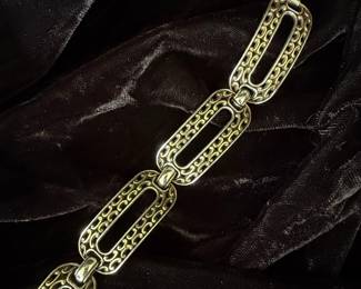 Brighton Silver Tone Filigree Link Bracelet