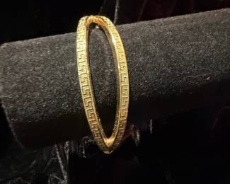 14k Italian Gold Bracelet with Greek Key Pattern