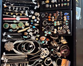 Estate Jewelry Collection with Sterling Silver and Designer Pieces
