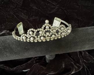 Rhinestone and Faux Pearl Tiara