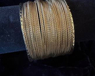 Vintage Multi-Strand Waterfall Cuff Bracelet
