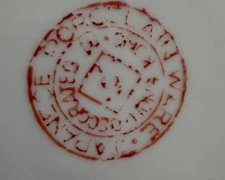 Vintage Japanese Porcelain Floral Plate - Decorated in Hong Kong