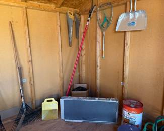 pole saw, hand saws, ramps, sealer, net