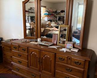 large dresser with mirror