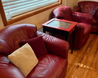 red chairs