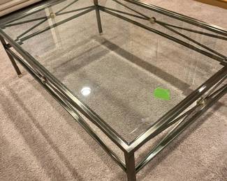 chrome coffee table