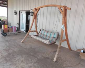 A outdoor swing