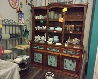 Haviland Vintage Glassware. China Hutch