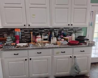 Glasses , bakeware , cookie jar can openers , silverware , glass containers
