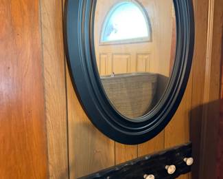 mirror, wall coat rack
