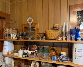 Longaberger baskets, decor, serving pieces