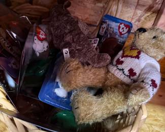 TY beanies and other stuffed animals