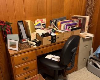 desk, office supplies, chair
