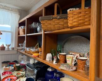 Longaberger baskets, cups
