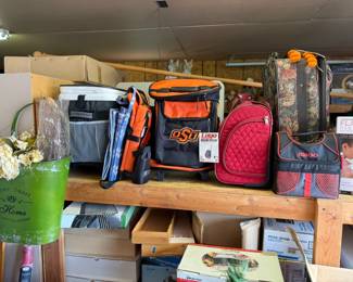 OSU and other backpacks and coolers, luggage