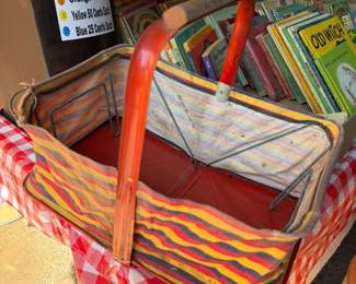 vintage store carrying basket