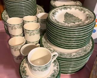 Staffordshire Yuletide dish set