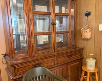 china cabinet 1 of 2, chair, stool