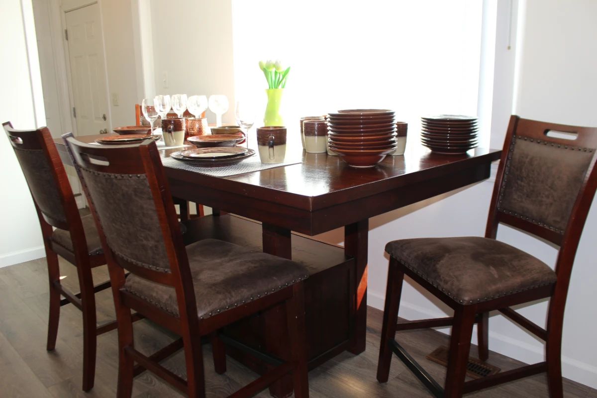 Dining Bar Height Table with Storage