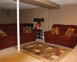Love Seat and Sofa and TV Stand