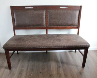 Wood Bench with Padding