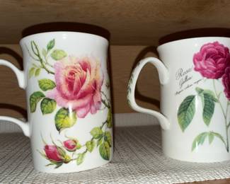 Royal Kirkham Rose Fine Bone China Cups