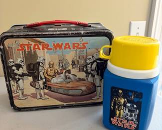 Vintage Metal Star Wars Lunchbox and Thermos