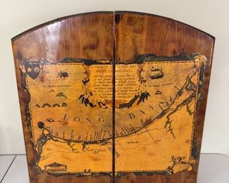 Vintage Dart Board Cabinet
