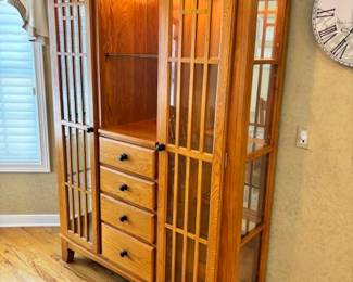 Mission Style Display Cabinet