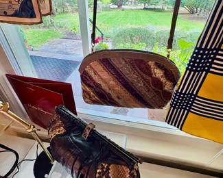 Vintage Snake Skin Handbags 