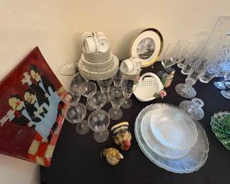 Vintage Crystal & Etched Glass