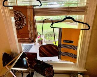 Yves Saint Laurent & Calvin Klein Silk Scarves