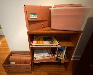Vintage Maps & Bookcase