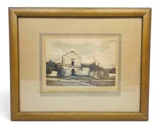Vintage Print of Mission San Diego de Alcala