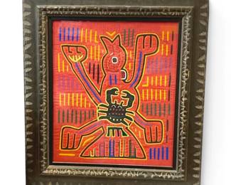 Indigenous Folk Textile Art  Bird  Crab Motif