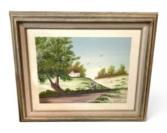 Country Landscape Painting  Signed Kuniko