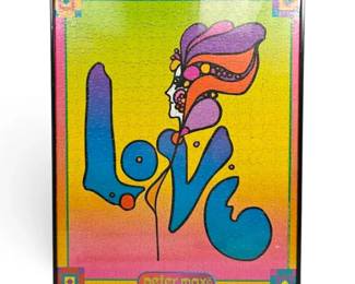 Peter Max Framed  Completed 1999 Love Puzzle 16 x 20 