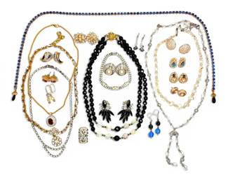 Vintage Crystal  Rhinestone Jewelry  Miriam Haskell, Monet, Roman,  More