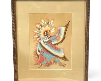 Woody Crumbos Eagle Dancer Framed Print 15 x 18 