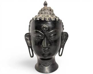 Buddha Head Metal Statue