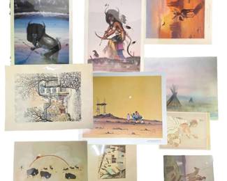 Large Album of Native American Prints  SoeKuwaPin Robert Montoya  More Artists