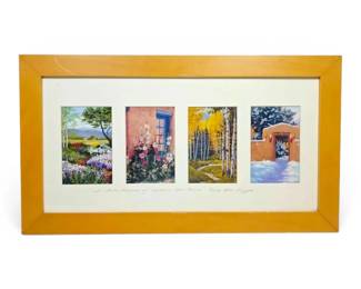 Mary Beth Pizzolis The Four Seasons Of New Mexico Framed Print 12.5 x 22.5 