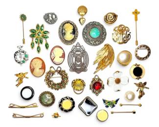 Trifari, Celebrity,  More Brooches, Pins, Button Covers,  Scarf Clips