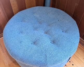 Large Blue Ottoman 