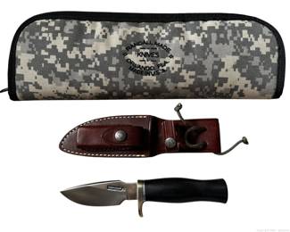 Randall Made Knives Model 11 4 Alaskan Skinner Fixed Blade Knife with Sheath Sharpening Stone and Zippered Case