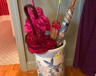 Umbrellas and stand