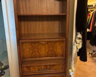 Vintage burl wood cabinet/desk