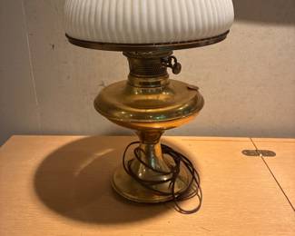 Vintage Hurricane-style lamp